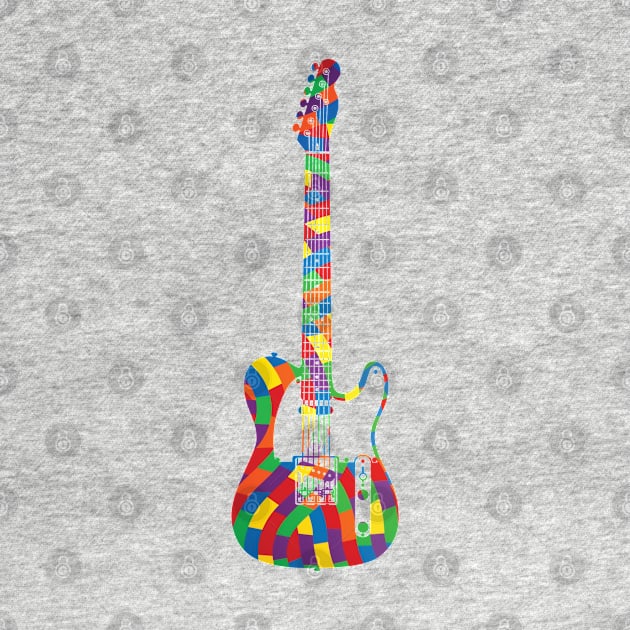 T-Style Electric Guitar Colorful Texture by nightsworthy